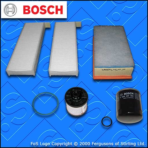 SERVICE KIT for PEUGEOT 3008 2.0 BLUEHDI OIL AIR FUEL CABIN FILTERS (2014-2016)