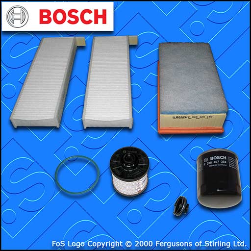 SERVICE KIT for PEUGEOT 3008 2.0 BLUEHDI OIL AIR FUEL CABIN FILTERS (2014-2016)