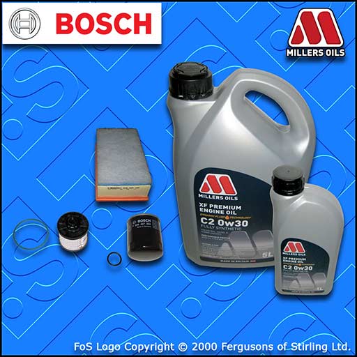 SERVICE KIT for PEUGEOT 3008 2.0 BLUEHDI OIL AIR FUEL FILTERS+OIL (2014-2016)