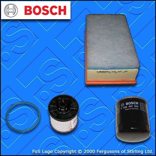 SERVICE KIT for DS DS4 2.0 BLUEHDI BOSCH OIL AIR FUEL FILTERS (2015-2019)