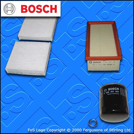 SERVICE KIT for DS DS3 1.2 VTI BOSCH OIL AIR CABIN FILTERS (2015-2019)