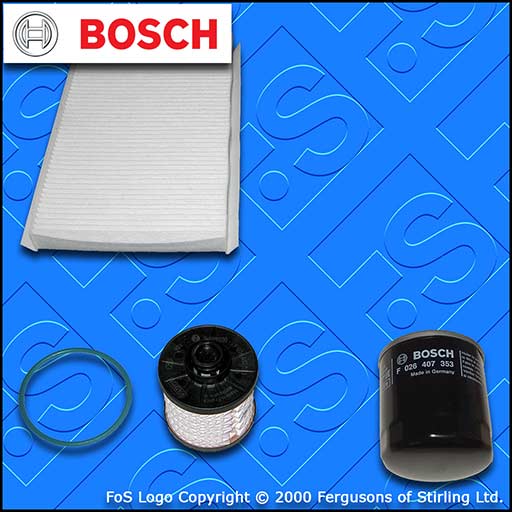 SERVICE KIT for DS DS4 2.0 BLUEHDI BOSCH OIL FUEL CABIN FILTERS (2015-2019)