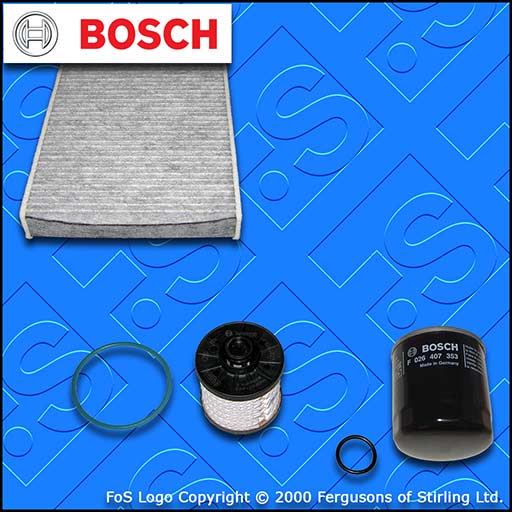 SERVICE KIT for PEUGEOT 508 2.0 BLUEHDI OIL FUEL CABIN FILTERS (2014-2018)