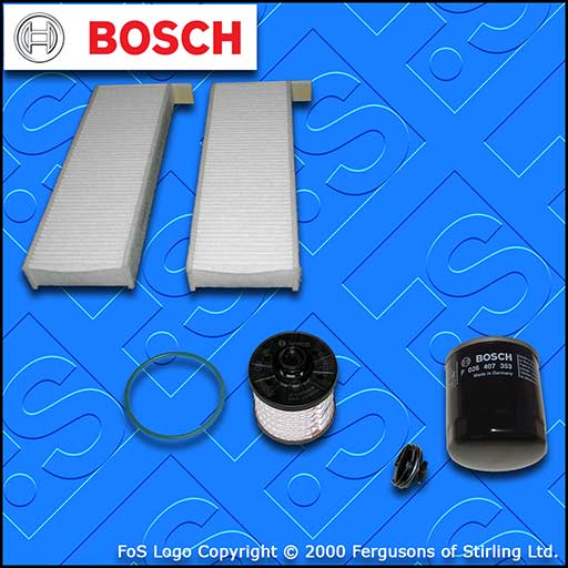 SERVICE KIT for PEUGEOT 3008 2.0 BLUEHDI OIL FUEL CABIN FILTERS (2014-2016)