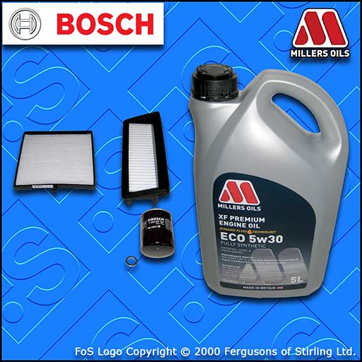 SERVICE KIT for HYUNDAI i10 1.2 BOSCH OIL AIR CABIN FILTERS +OIL (2008-2013)