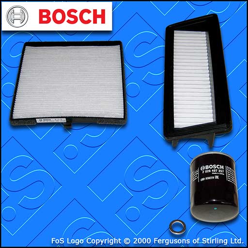 SERVICE KIT for HYUNDAI i10 1.2 BOSCH OIL AIR CABIN FILTERS (2008-2013)