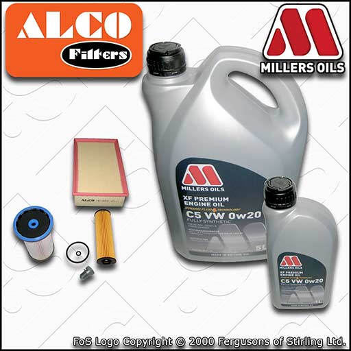 SERVICE KIT for AUDI Q3 F3 2.0 TDI DTS* OIL AIR FUEL FILTERS +OIL (2020-2024)