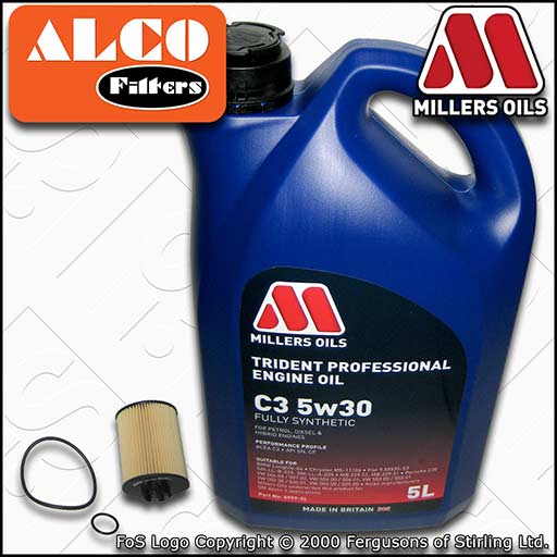 VAUXHALL/OPEL ASTRA H MK5 1.4 (->19MA9234) OIL FILTER SERVICE KIT +5w30 C3 OIL