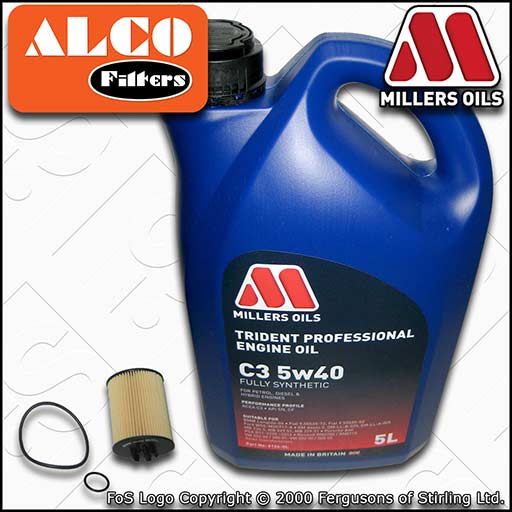 VAUXHALL/OPEL ASTRA H MK5 1.4 (->19MA9234) OIL FILTER SERVICE KIT +5w40 C3 OIL