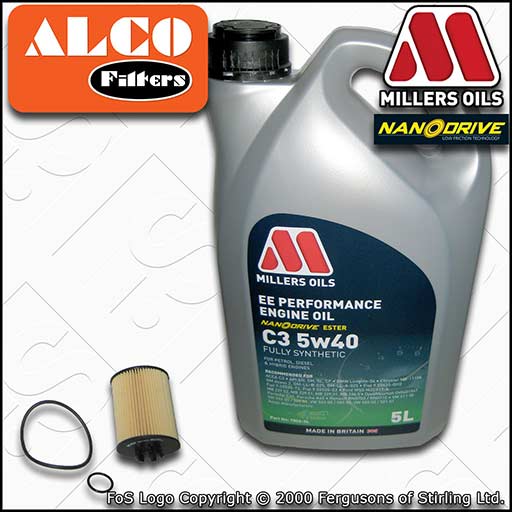 VAUXHALL/OPEL ASTRA H MK5 1.4 (->19MA9234) OIL FILTER SERVICE KIT +5w40 EE OIL