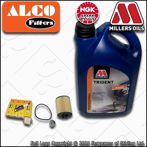 VAUXHALL/OPEL CORSA MK2 C 1.2 OIL FILTER PLUGS SERVICE KIT +5w40 OIL (2000-2004)