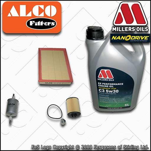 SERVICE KIT for VAUXHALL TIGRA 1.4 ->19MA9234 OIL AIR FUEL FILTER +OIL 2004-2007