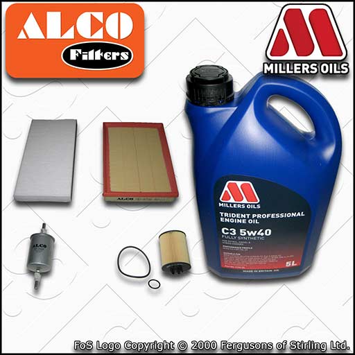 VAUXHALL CORSA C 1.2 TWINPORT OIL AIR FUEL CABIN FILTER SERVICE KIT +OIL (04-06)