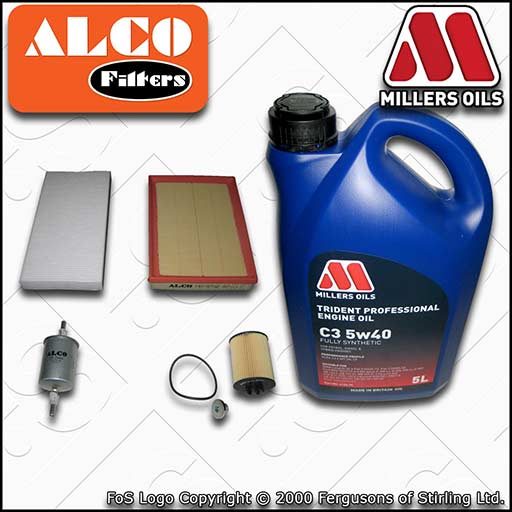 VAUXHALL CORSA C 1.2 TWINPORT OIL AIR FUEL CABIN FILTER SERVICE KIT +OIL (04-06)