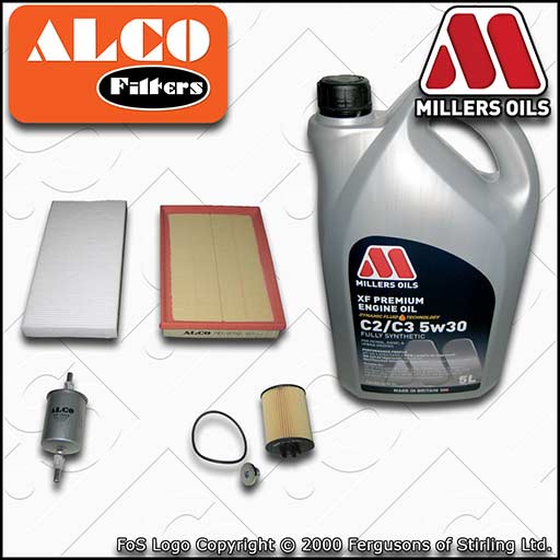 SERVICE KIT for VAUXHALL TIGRA 1.4->19MA9234 OIL AIR FUEL CABIN FILTER+OIL 04-07