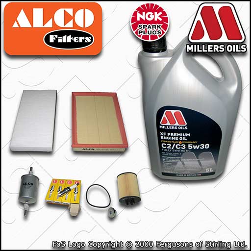 SERVICE KIT for VAUXHALL TIGRA 1.4 ->19MA9234 OIL AIR FUEL CABIN FILTER PLUG+OIL