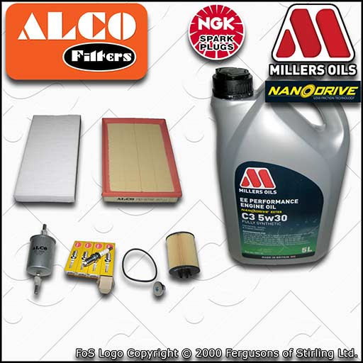 SERVICE KIT for VAUXHALL TIGRA 1.4 ->19MA9234 OIL AIR FUEL CABIN FILTER PLUG+OIL