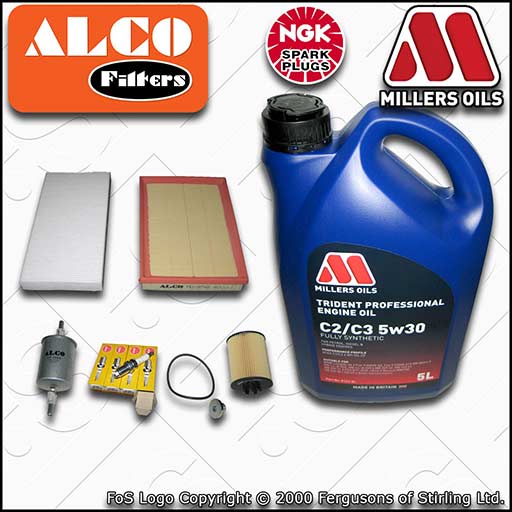 SERVICE KIT for VAUXHALL TIGRA 1.4 ->19MA9234 OIL AIR FUEL CABIN FILTER PLUG+OIL