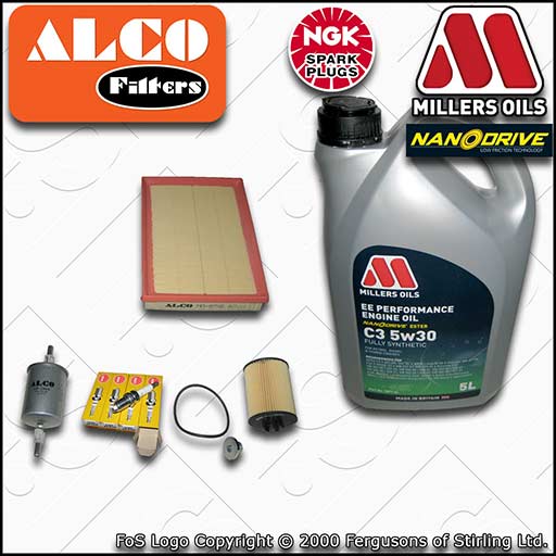 SERVICE KIT for VAUXHALL TIGRA 1.4 ->19MA9234 OIL AIR FUEL FILTER PLUG+OIL 04-07