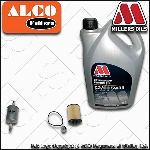 SERVICE KIT for VAUXHALL TIGRA 1.4 16V ->19MA9234 OIL FUEL FILTER +OIL 2004-2007