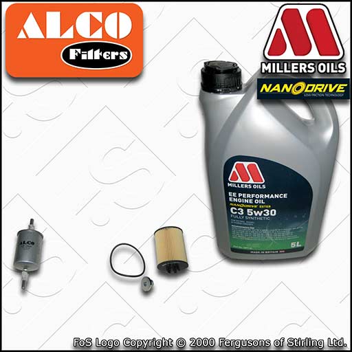 SERVICE KIT for VAUXHALL TIGRA 1.4 16V ->19MA9234 OIL FUEL FILTER +OIL 2004-2007