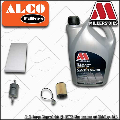 SERVICE KIT for VAUXHALL TIGRA 1.4 ->19MA9234 OIL FUEL CABIN FILTER +OIL (04-07)