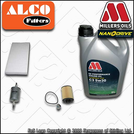 SERVICE KIT for VAUXHALL TIGRA 1.4 ->19MA9234 OIL FUEL CABIN FILTER +OIL (04-07)