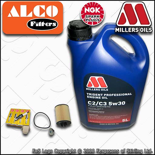 SERVICE KIT for VAUXHALL TIGRA 1.4 ->19MA9234 OIL FILTER PLUGS +OIL (2004-2007)