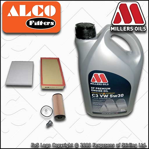 SERVICE KIT for VW NEW BEETLE 1.9 TDI OIL AIR CABIN FILTER +XF OIL (1998-2010)