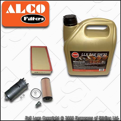 SERVICE KIT for SKODA OCTAVIA 1U 1.9 SDI TDI ALCO OIL AIR FUEL FILTER +OIL 98-10