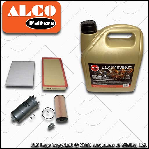 SERVICE KIT for VW NEW BEETLE 1.9 TDI OIL AIR FUEL CABIN FILTER +OIL (1998-2010)