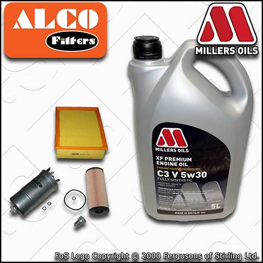 SERVICE KIT for AUDI A4 (B7) 2.0 TDI 8V BPW BRC OIL AIR FUEL FILTER +OIL (04-08)