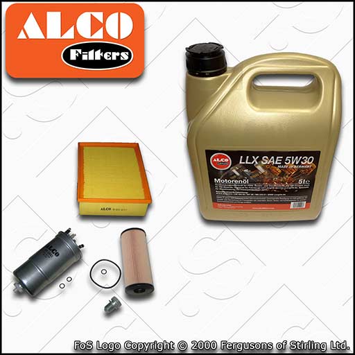 SERVICE KIT for AUDI A4 (B7) 2.0 TDI 8V BPW BRC OIL AIR FUEL FILTER +OIL (04-08)