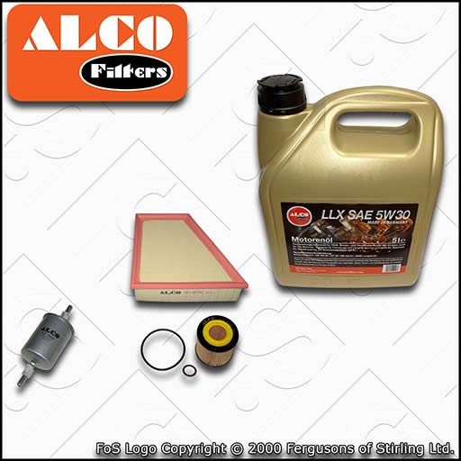 SERVICE KIT for VW FOX 1.2 ALCO OIL AIR FUEL FILTERS +C3 OIL (2005-2011)