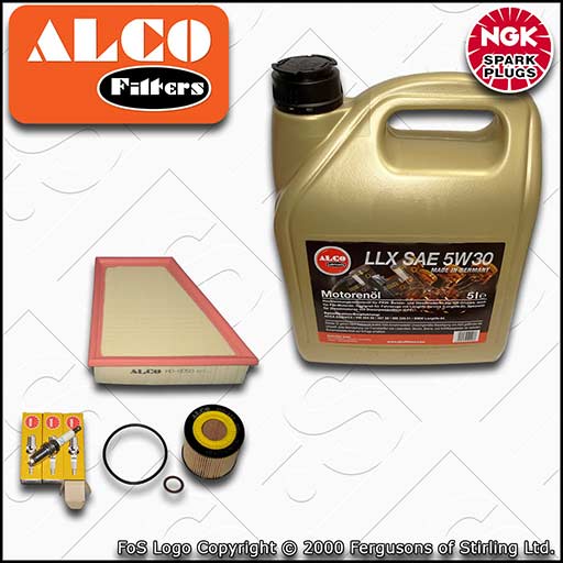 SERVICE KIT for VW FOX 1.2 BMD ALCO OIL AIR FILTERS PLUGS +C3 OIL (2005-2007)