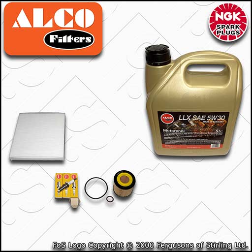 SERVICE KIT for VW FOX 1.2 BMD ALCO OIL CABIN FILTERS PLUGS +C3 OIL (2005-2007)