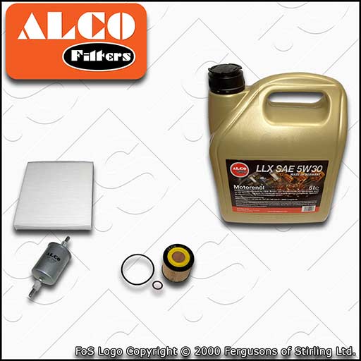 SERVICE KIT for VW FOX 1.2 ALCO OIL FUEL CABIN FILTERS +C3 OIL (2005-2011)