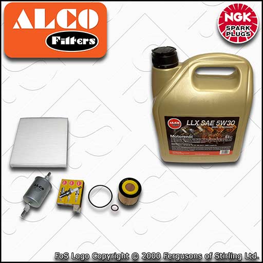 SERVICE KIT for VW FOX 1.2 ALCO OIL FUEL CABIN FILTERS PLUGS +C3 OIL (2007-2011)