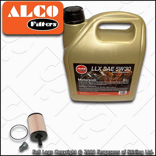 SERVICE KIT for AUDI TT (8J) 2.0 TDI CBBB ALCO OIL FILTER +5L 5w30 OIL 2008-2010