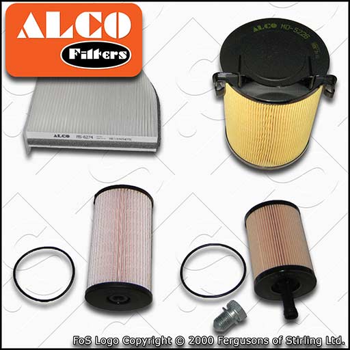 SERVICE KIT for VW CADDY 2K 2.0 SDI ALCO OIL AIR FUEL CABIN FILTERS (2005-2010)