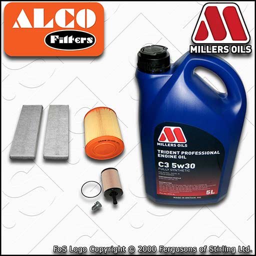 SERVICE KIT for AUDI A6 (C6) 2.0 TDI OIL AIR CABIN FILTERS +C3 OIL (2008-2011)