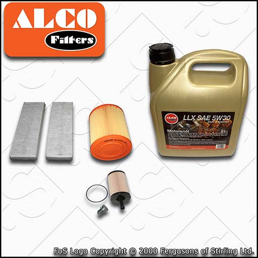 SERVICE KIT for AUDI A6 (C6) 2.0 TDI ALCO OIL AIR CABIN FILTERS +OIL (2008-2011)