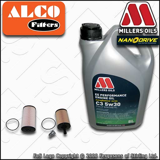 SERVICE KIT for VW PASSAT 3C 1.9 2.0 TDI OIL FUEL FILTER with EE OIL (2005-2010)
