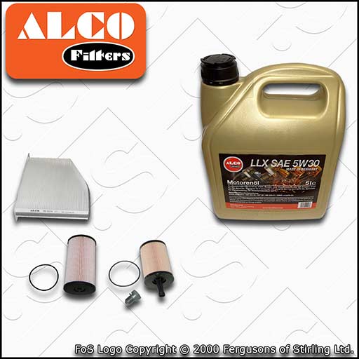 SERVICE KIT for VW CADDY 2K 1.9 TDI ALCO OIL FUEL CABIN FILTERS +OIL (2005-2010)