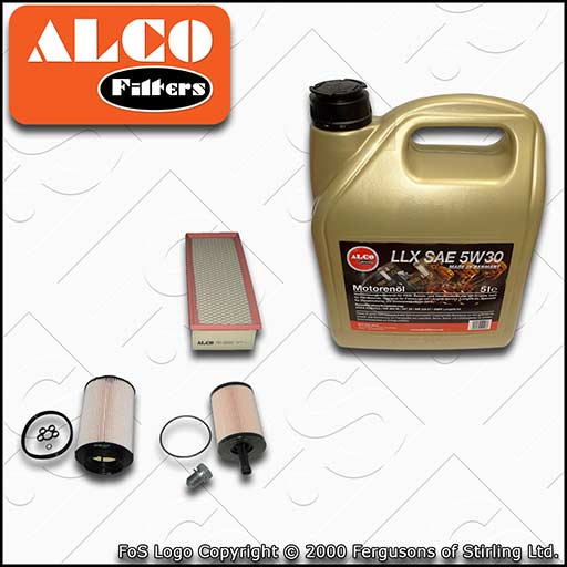 SERVICE KIT for VW CADDY 2K 1.9 TDI ALCO OIL AIR FUEL FILTERS +OIL (2004-2006)