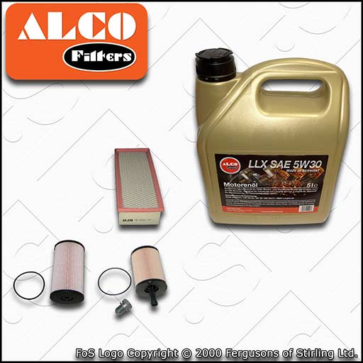 SERVICE KIT for VW CADDY 2K 1.9 TDI ALCO OIL AIR FUEL FILTERS +OIL (2005-2010)