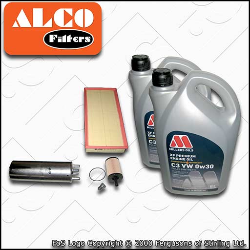SERVICE KIT for VW TOUAREG 2.5 TDI R5 OIL AIR FUEL FILTERS +0w30 OIL (2005-2010)
