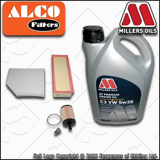 SERVICE KIT for AUDI A5 8T 2.0 TDI OIL AIR CABIN FILTERS +XF OIL (2009-2012)