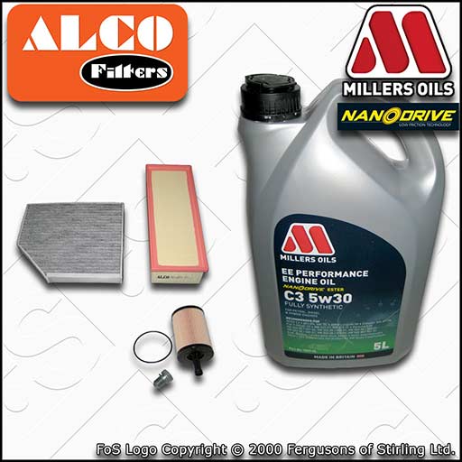 SERVICE KIT for AUDI A5 8T 2.0 TDI OIL AIR CABIN FILTERS +EE OIL (2009-2012)