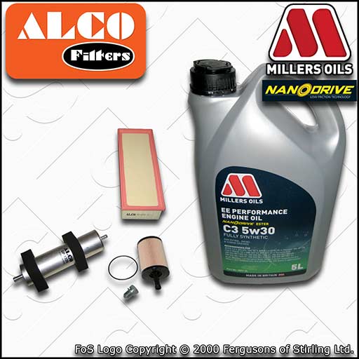 SERVICE KIT for AUDI A5 8T 2.0 TDI OIL AIR FUEL FILTERS +EE NANO OIL (2009-2012)